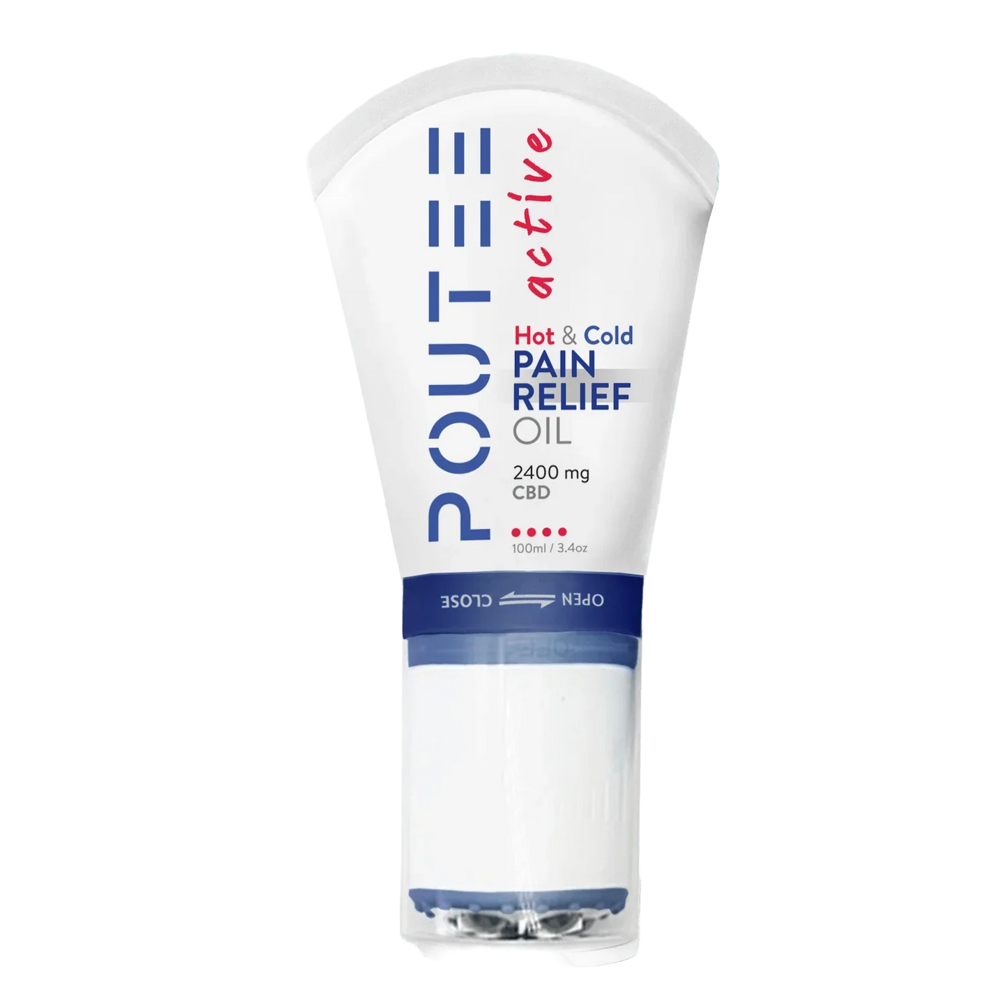 Hot + Cold Pain Relief Oil – 2400mg CBD | Refill | Intense Relief- with applicator on