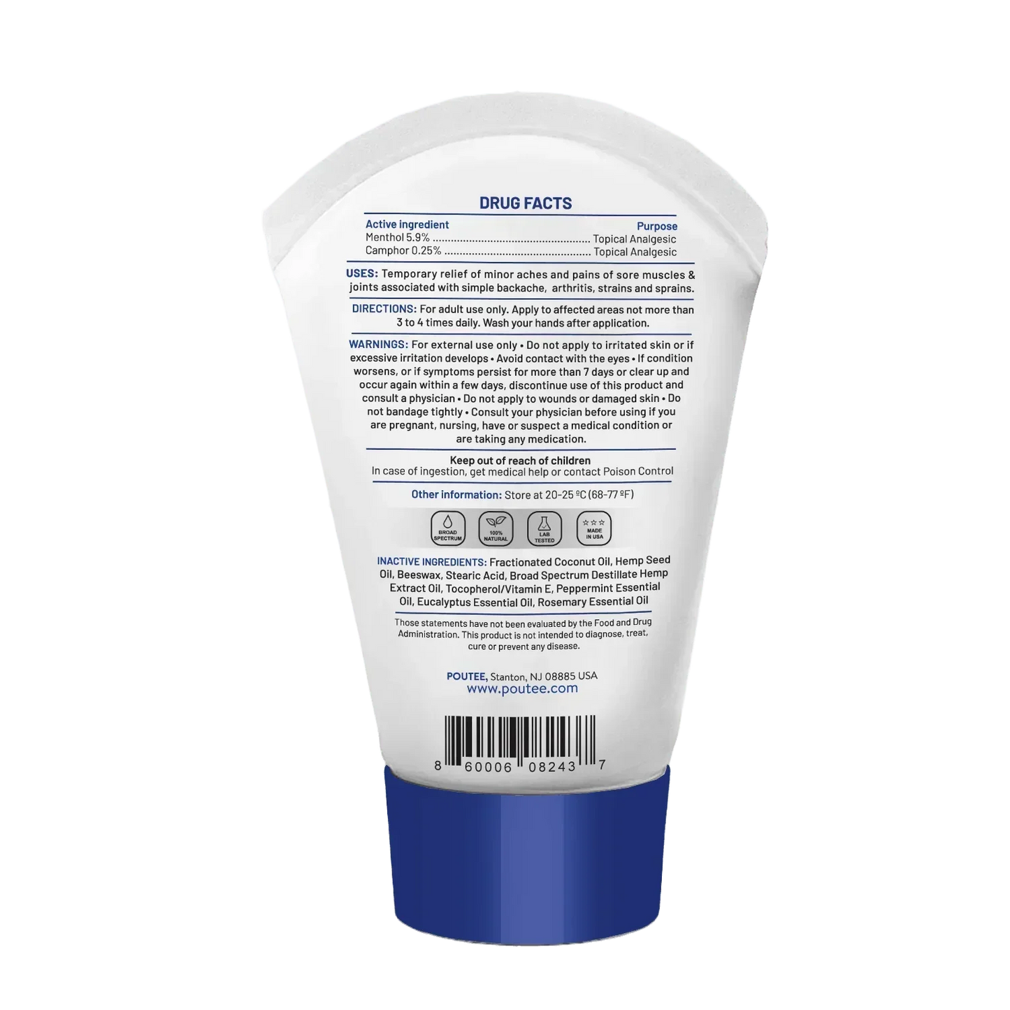 Hot + Cold Pain Relief Oil – 600mg CBD | Daily Recovery | Refill - Ingredients list