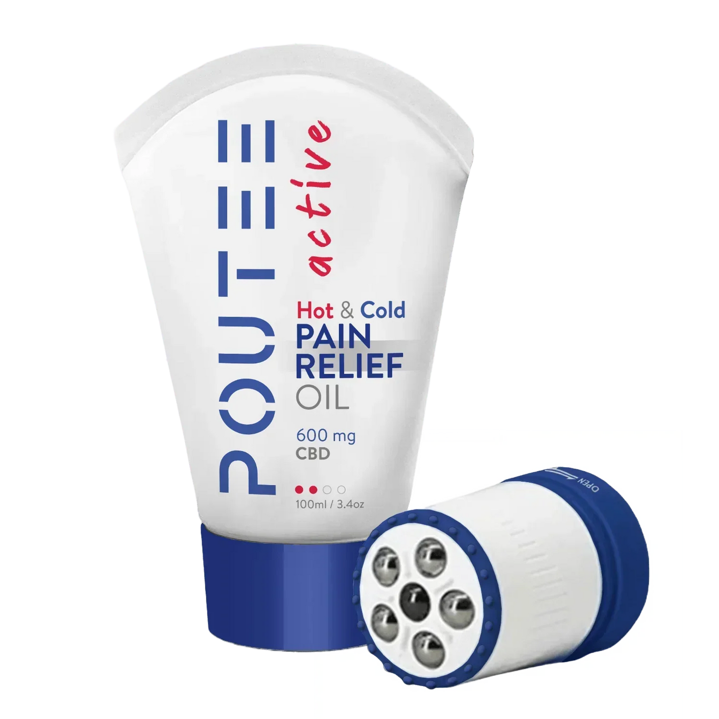 Hot + Cold Pain Relief Oil – 600mg CBD | Refill | Daily Recovery & Applicator - POUTEE