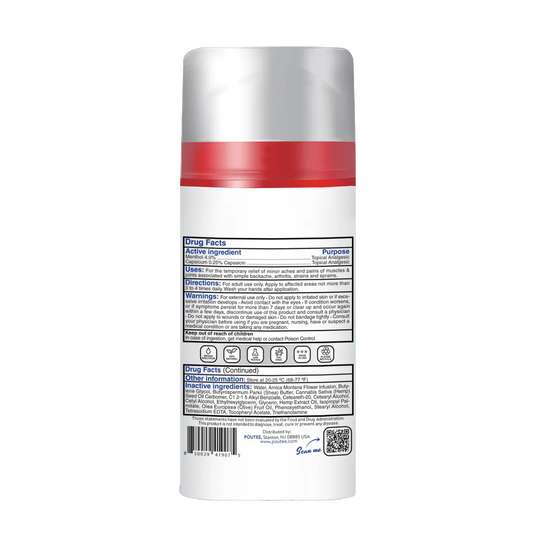 Original Pain Relief Cream – 600mg CBD | THC-Free - ingredients list