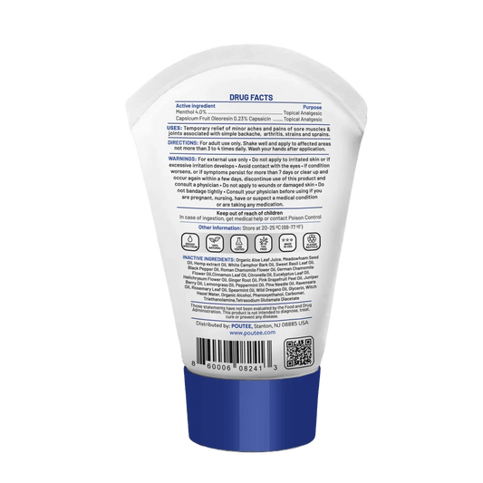 Pain Relief Gel 600mg CBD THC-Free - ingredients list - Refill - POUTEE