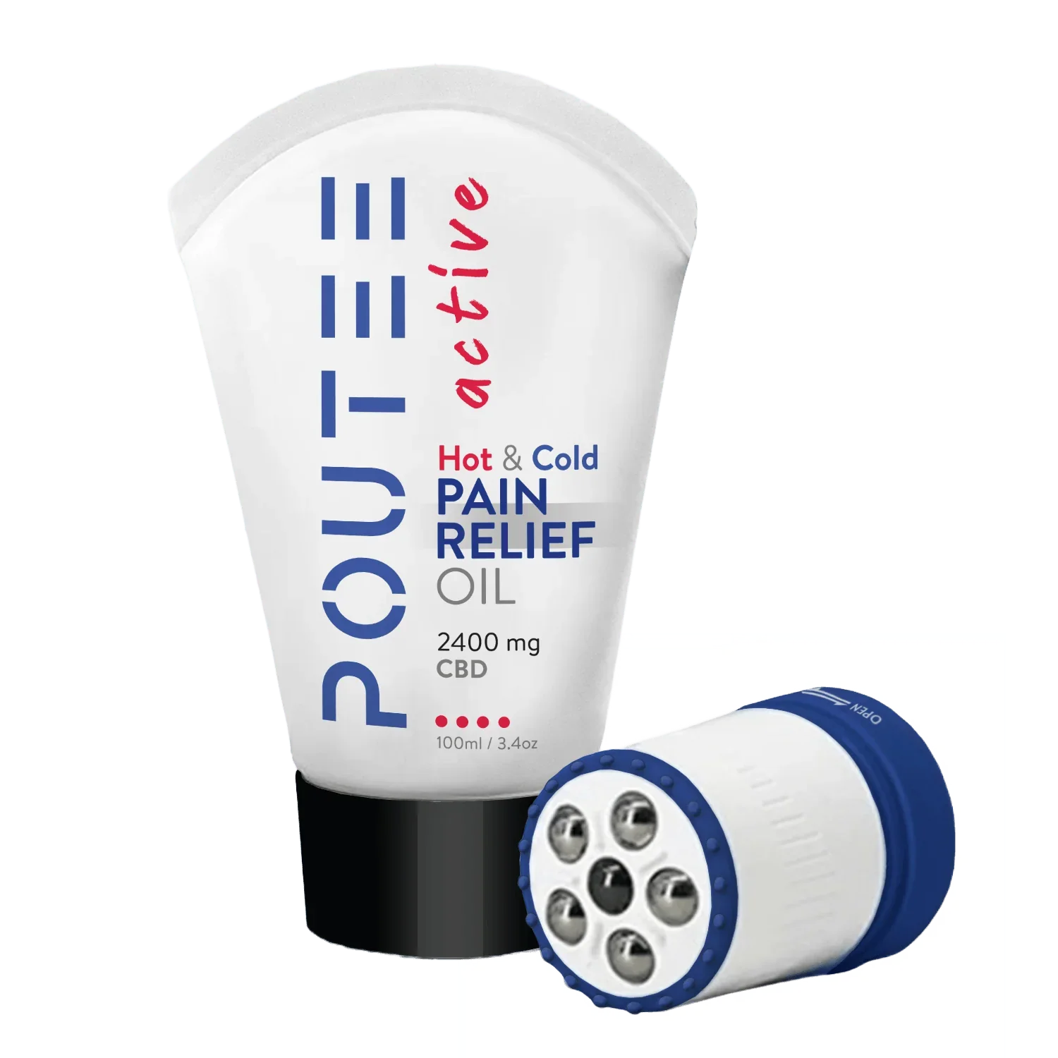 Hot + Cold Pain Relief Oil – 2400mg CBD | Refill | Intense Relief- applicator