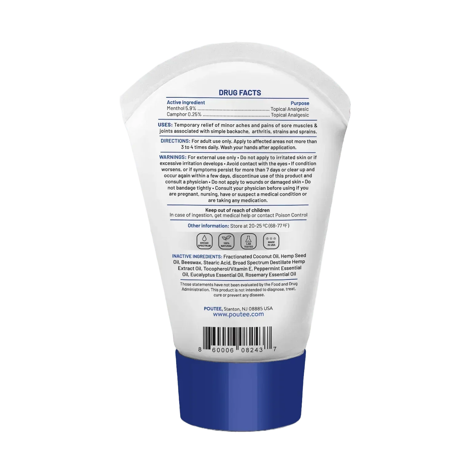 Hot + Cold Pain Relief Oil – 600mg CBD | Daily Recovery | Refill - Ingredients list
