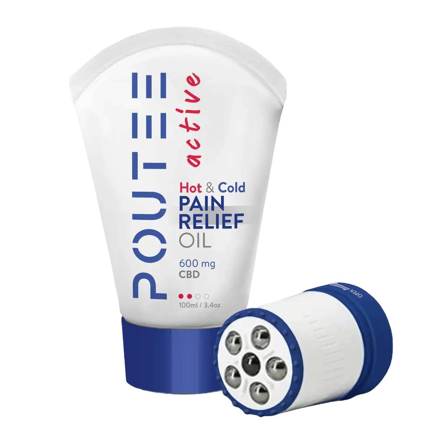 Hot + Cold Pain Relief Oil – 600mg CBD | Refill | Daily Recovery & Applicator - POUTEE
