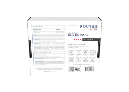 Hot + Cold Pain Relief Oil – Starter Kit 2400mg CBD | Intense Relief & Applicator - Ingredients list